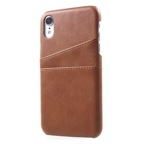 Casecentive Leren Wallet back case iPhone XR bruin