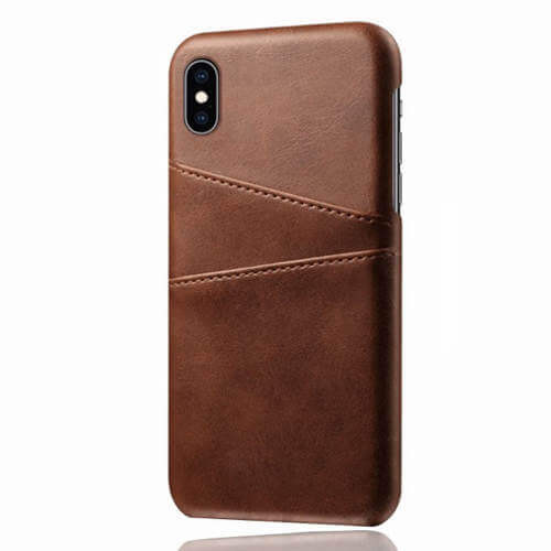 Casecentive Leren Wallet back case iPhone XS Max bruin