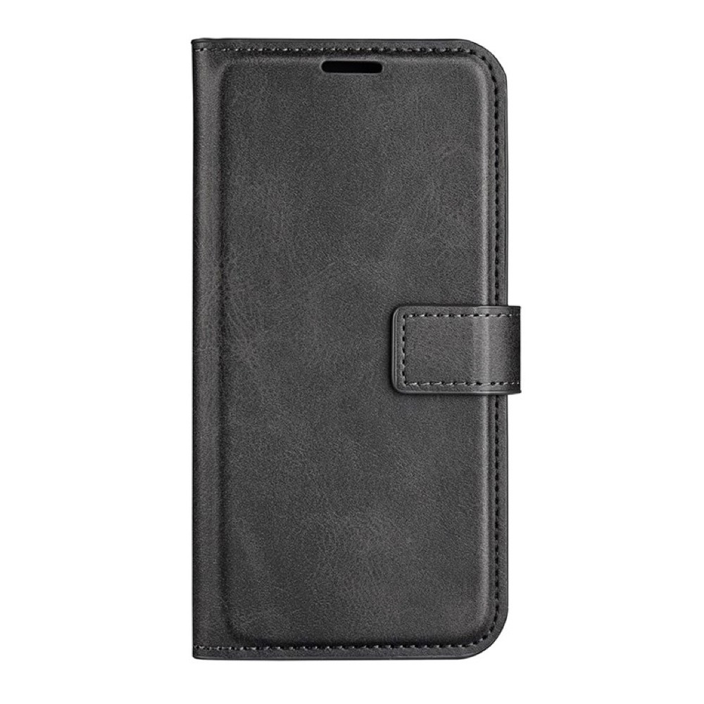 Casecentive Leren Wallet case met sluiting iPhone 15 zwart