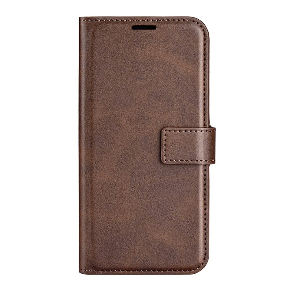 Casecentive Leren Wallet case met sluiting iPhone 15 bruin