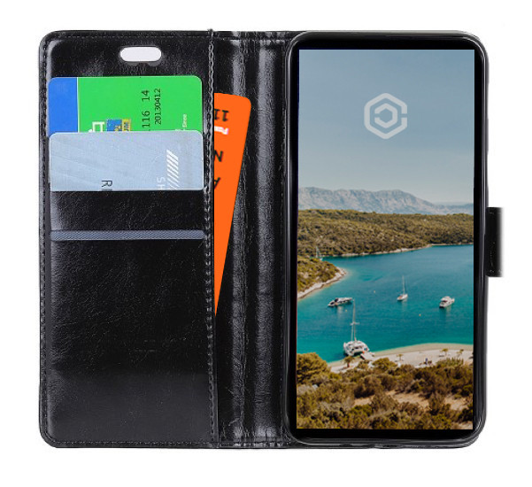 Casecentive Leren Wallet Case iPhone XS Max zwart